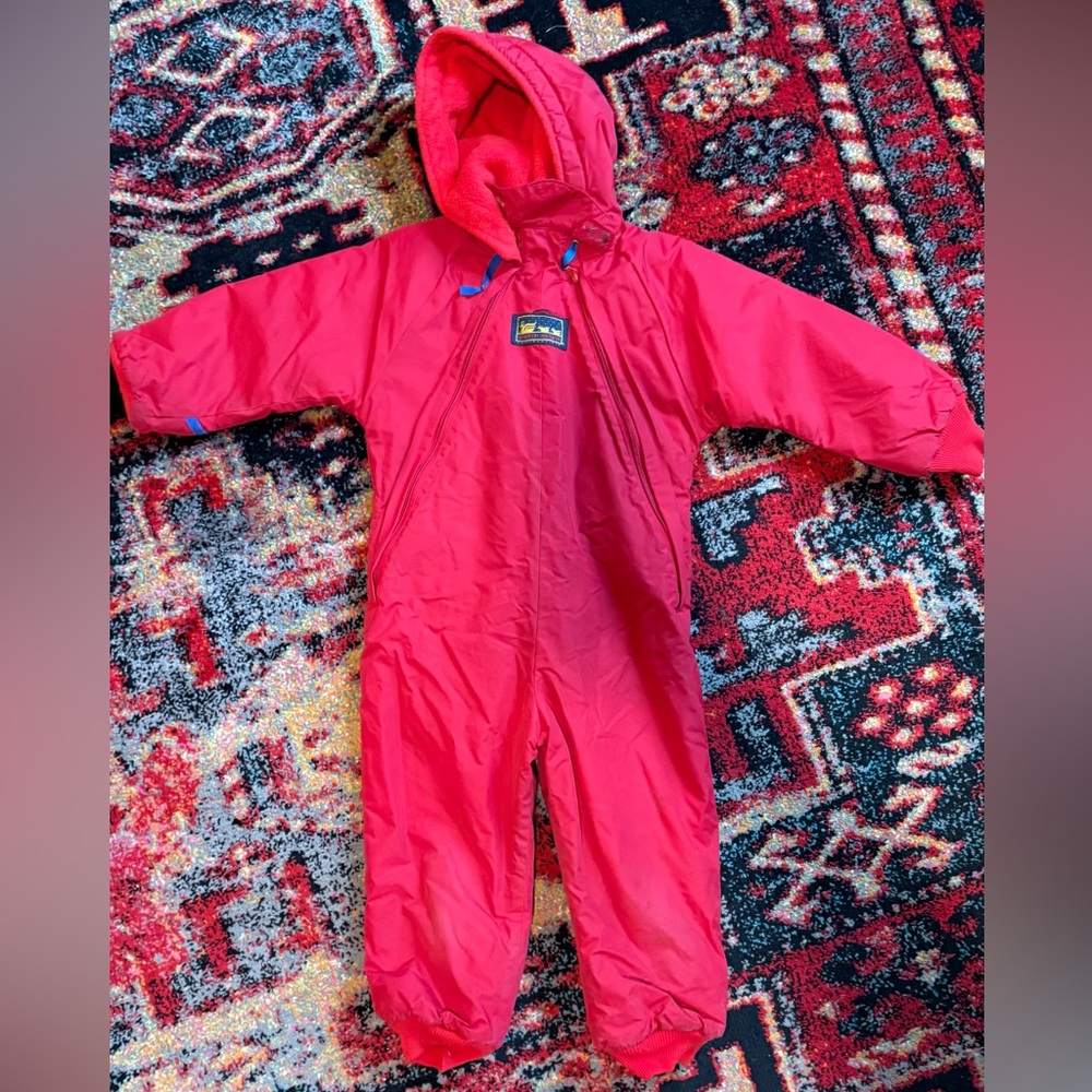 Vintage toddler widgeon fleece lined snowsuit